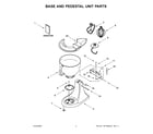 KitchenAid 5KSM150PSTBM5 base and pedestal unit parts diagram