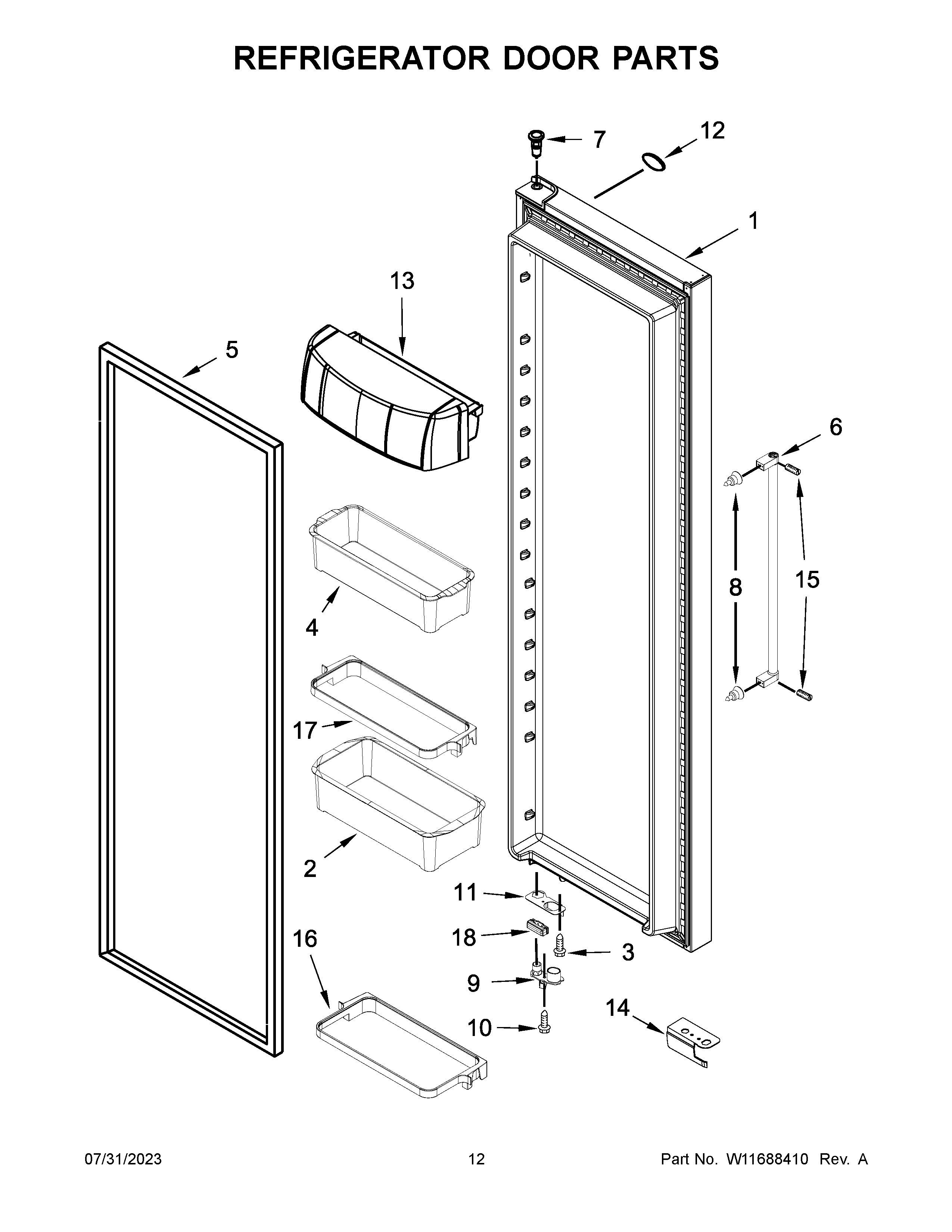 REFRIGERATOR DOOR PARTS