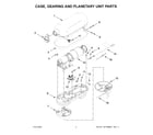 KitchenAid 9KSMC895WH1 case, gearing and planetary unit parts diagram