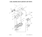 KitchenAid 3KSM55SXXTER0 case, gearing and planetary unit parts diagram