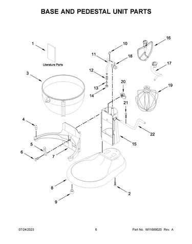 Base and pedestal unit parts