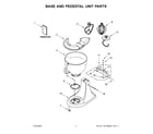 KitchenAid KSM150FBER5 base and pedestal unit parts diagram