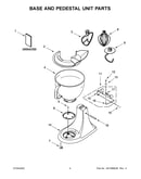 Base and pedestal unit parts