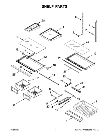 Shelf parts