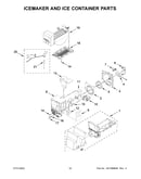 Icemaker and ice container parts