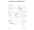 KitchenAid KRFC300EWH09 freezer liner and icemaker parts diagram