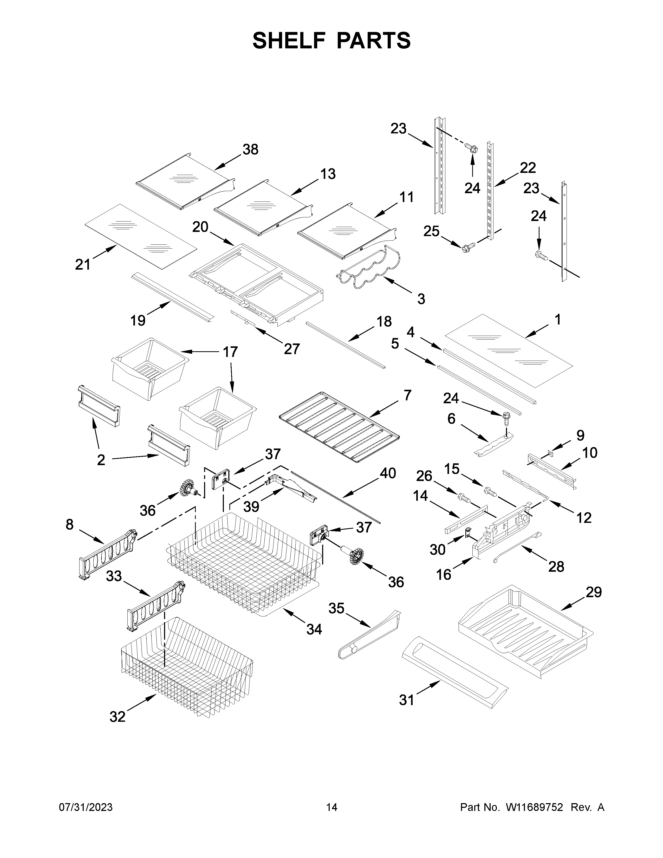 Shelf parts