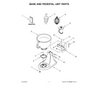 KitchenAid 5KSM193ADEVB5 base and pedestal unit parts diagram