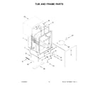 Whirlpool WDF341PAPB2 tub and frame parts diagram