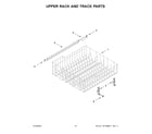 Whirlpool WDF341PAPB2 upper rack and track parts diagram