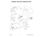 Whirlpool WRF540CWHZ10 freezer liner and icemaker parts diagram