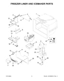 Freezer liner and icemaker parts