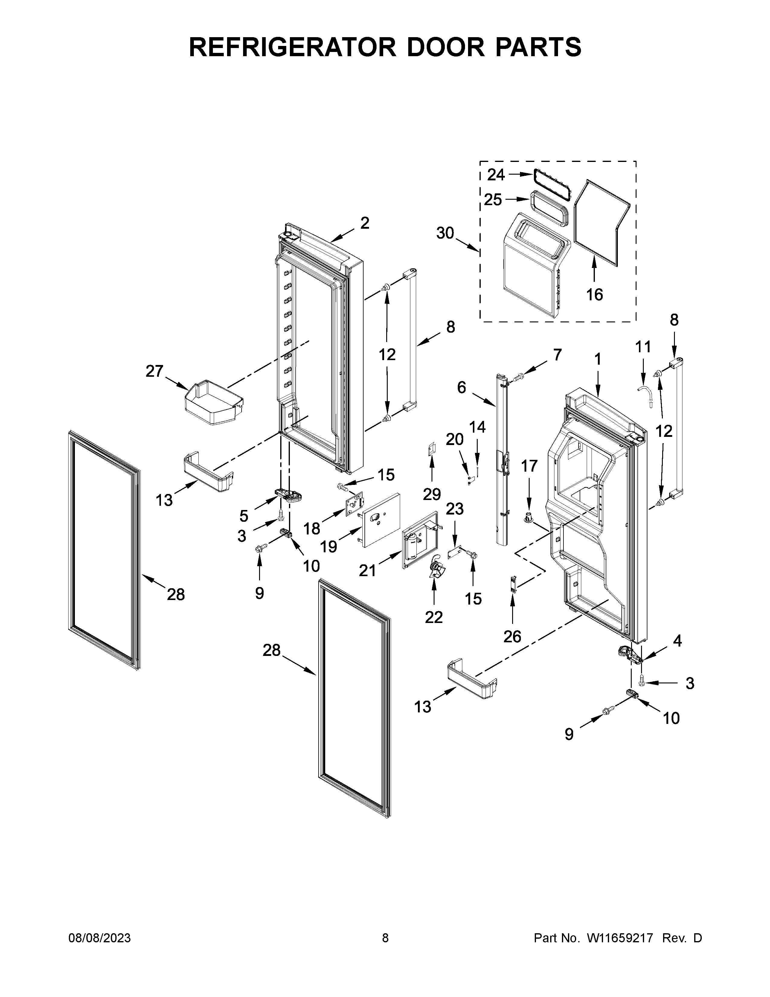 REFRIGERATOR DOOR PARTS