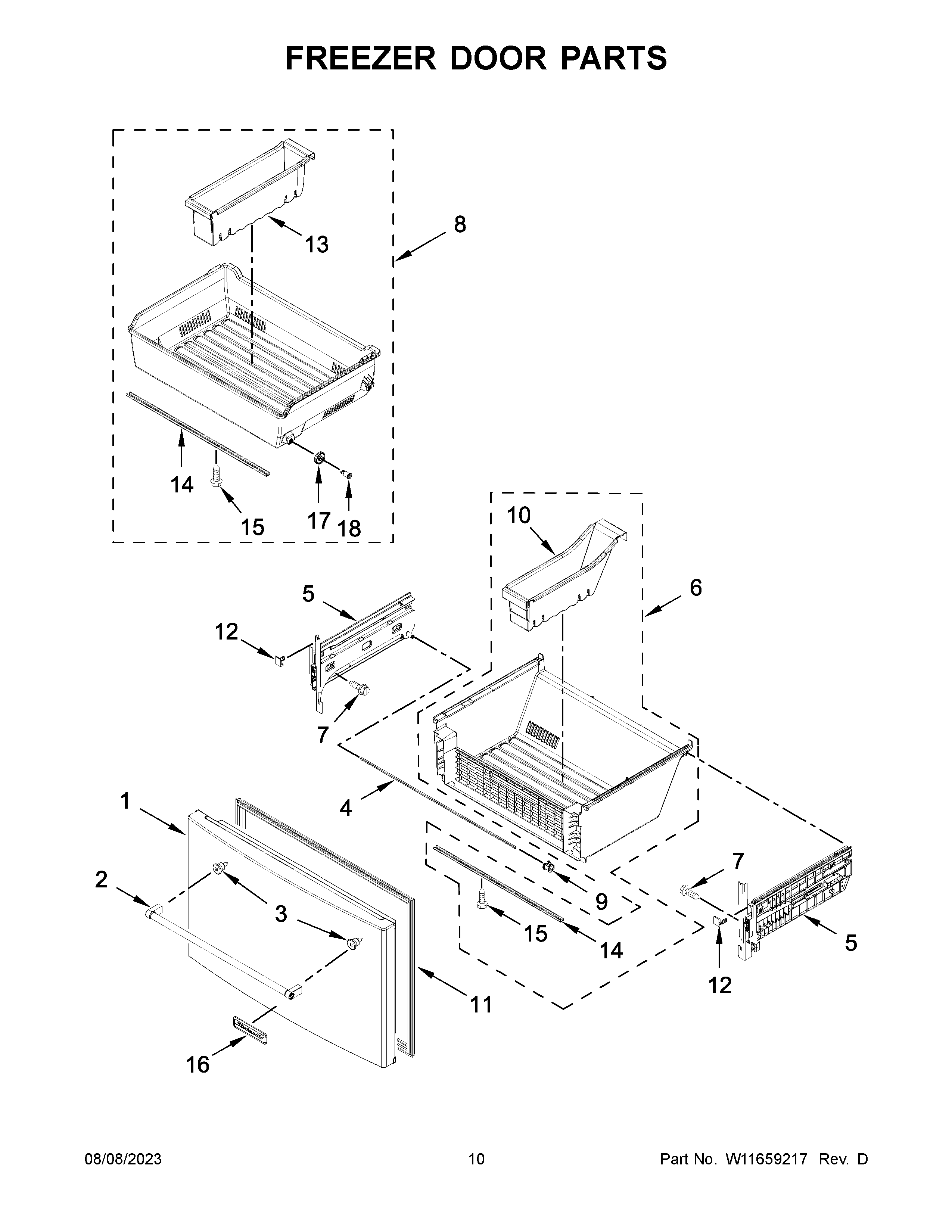 FREEZER DOOR PARTS