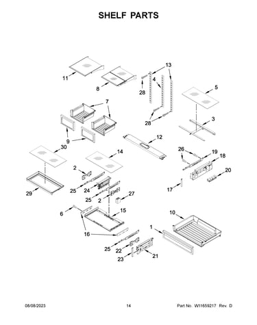 Shelf parts