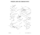 KitchenAid KRFC300ESS10 freezer liner and icemaker parts diagram