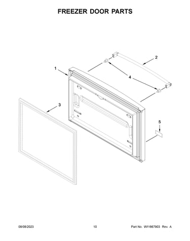 Freezer door parts