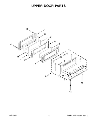 Upper door parts