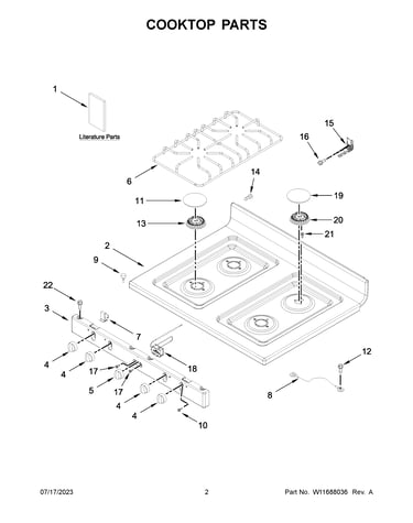 Cooktop parts