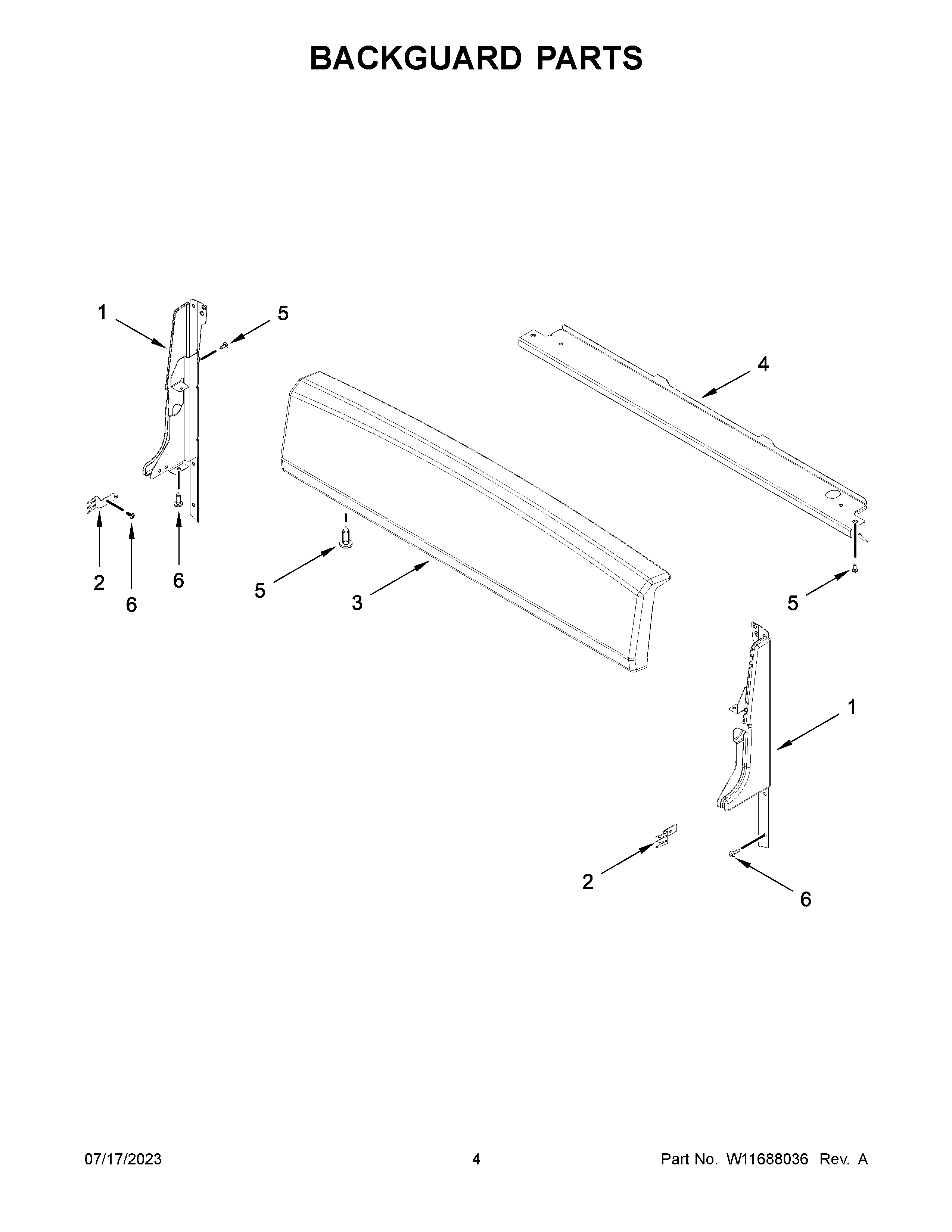 Backguard parts