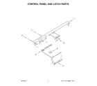 Maytag MDTS4224PZ0 control panel and latch parts diagram