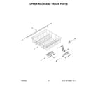 Maytag MDTS4224PZ0 upper rack and track parts diagram
