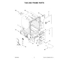 Maytag MDB7959SKZ2 tub and frame parts diagram