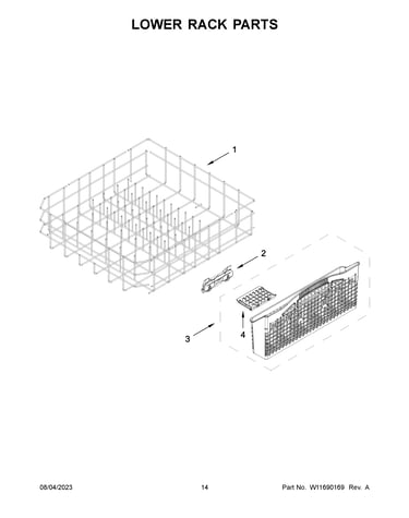 Lower rack parts