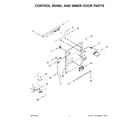 Maytag MDB9979SKZ2 control panel and inner door parts diagram