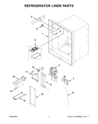 Refrigerator liner parts