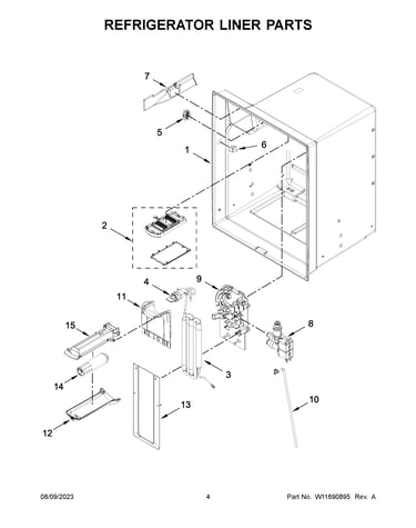 Refrigerator liner parts