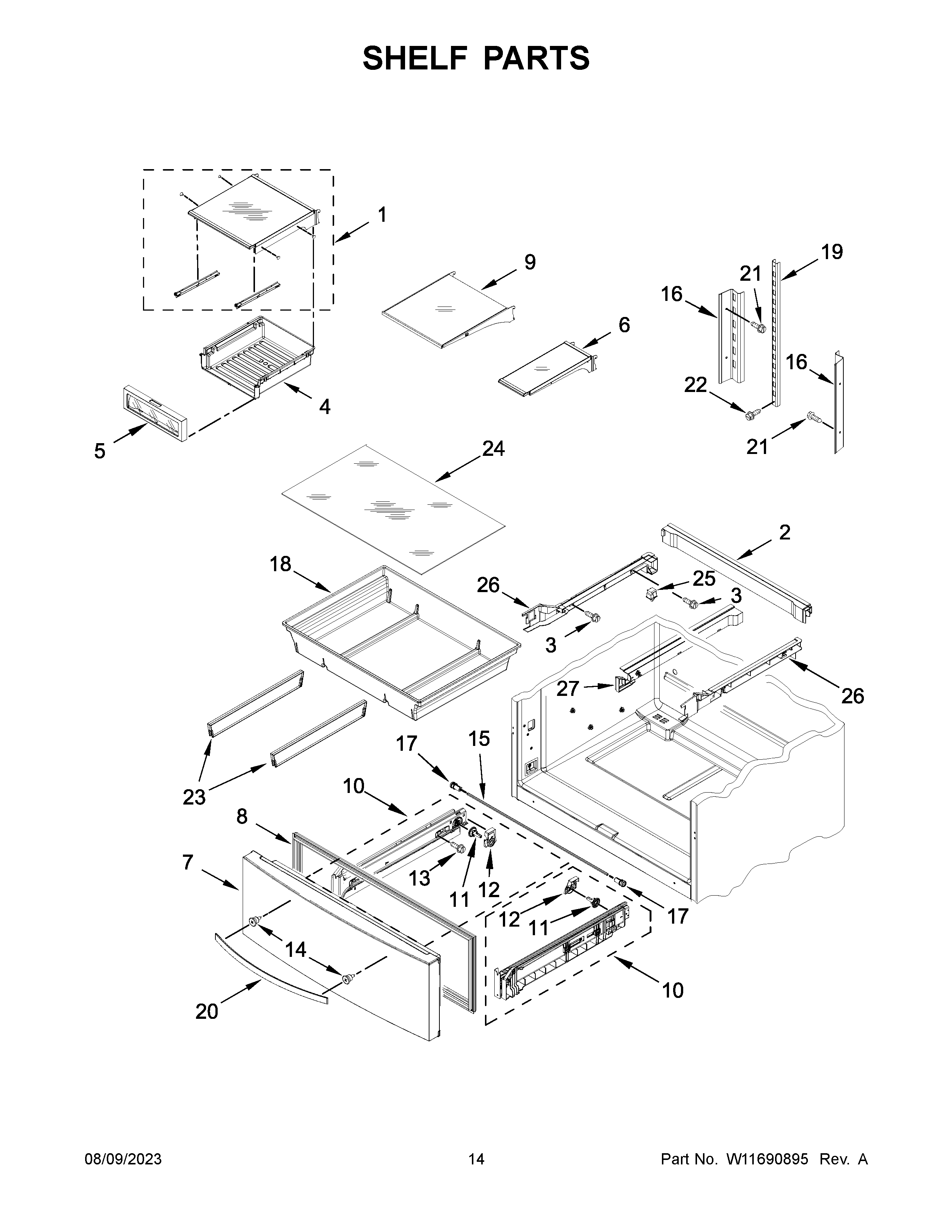 Shelf parts