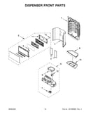 Dispenser front parts