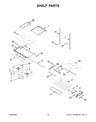 Shelf parts