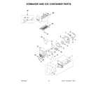 Maytag MFI2570FEZ14 icemaker and ice container parts diagram