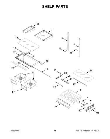 Shelf parts