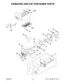 Icemaker and ice container parts
