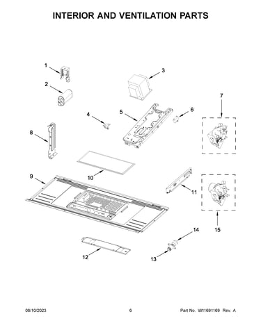 Interior and ventilation parts