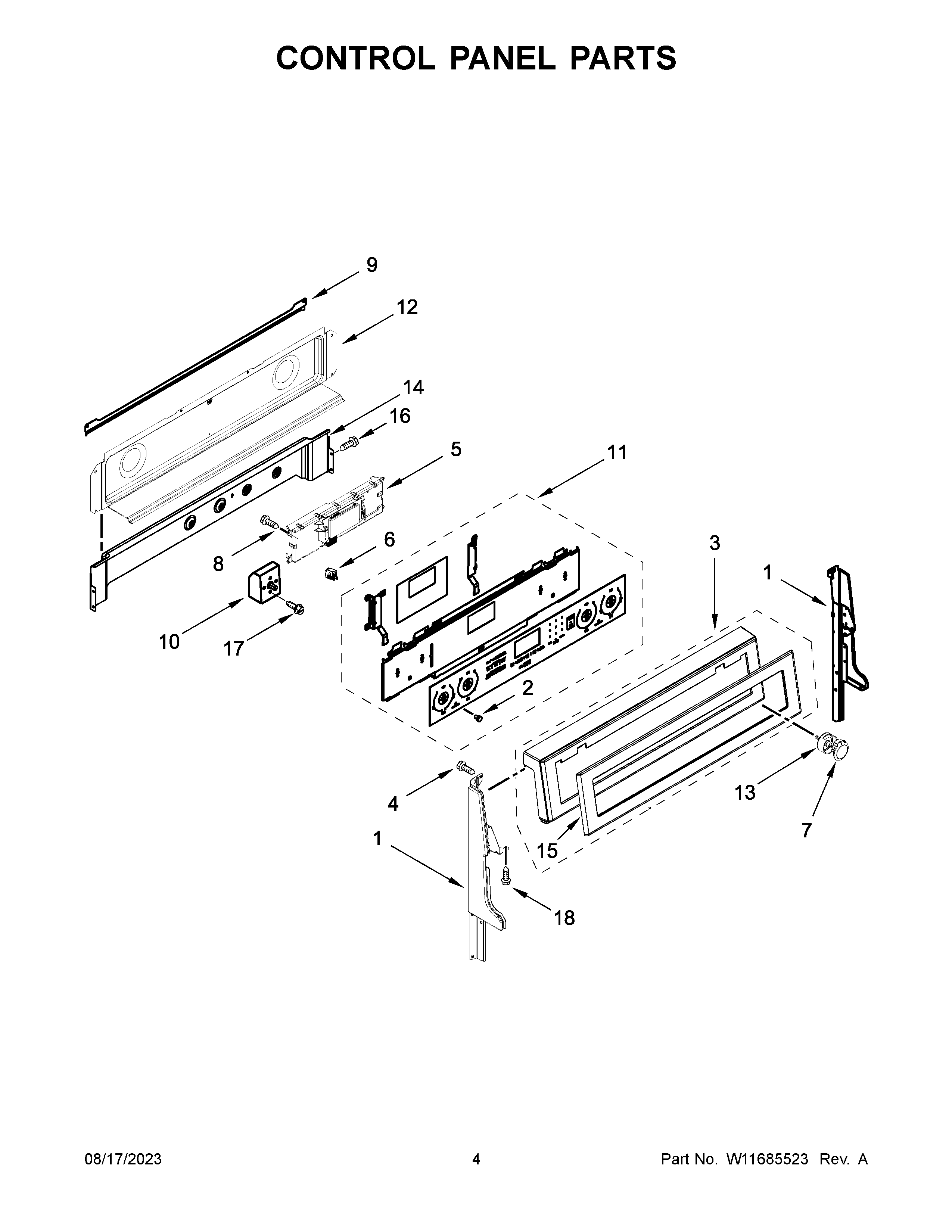 CONTROL PANEL PARTS