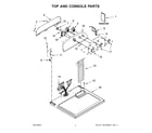 Whirlpool YWED4815EW2 top and console parts diagram