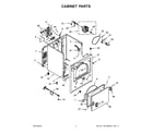 Whirlpool YWED4815EW2 cabinet parts diagram