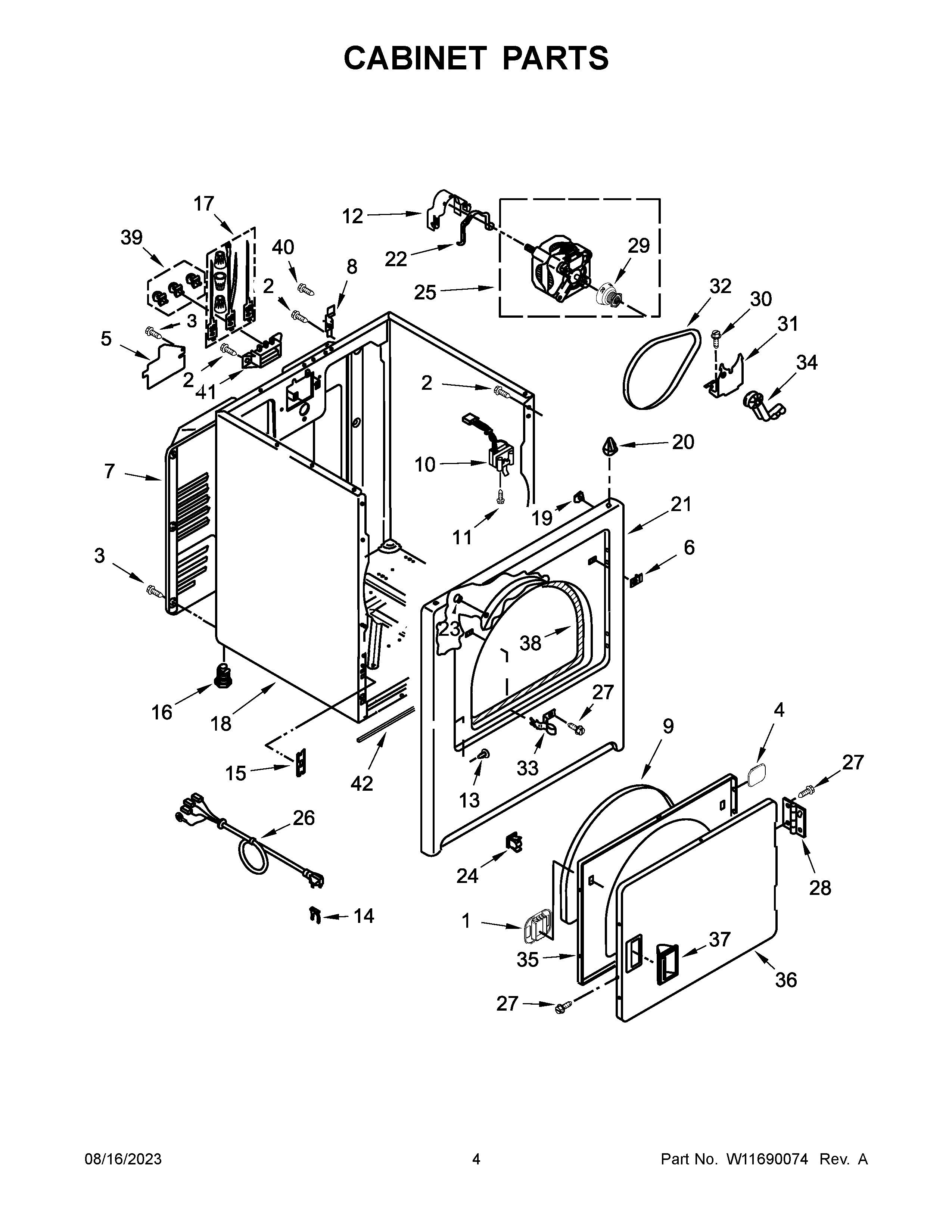 Cabinet parts