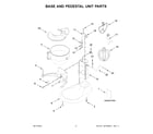 KitchenAid 5KSM60SPXCWH0 base and pedestal unit parts diagram