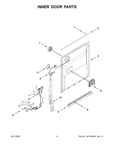 Inner door parts