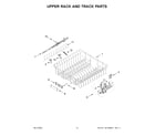 KitchenAid KDTM804KBS2 upper rack and track parts diagram