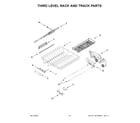 KitchenAid KDTM804KBS2 third level rack and track parts diagram