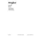 Whirlpool WDF341PAPW0 cover sheet diagram
