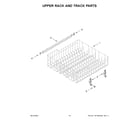 Whirlpool WDF341PAPM1 upper rack and track parts diagram