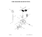 Whirlpool WDF332PAMW0 pump, washarm and motor parts diagram