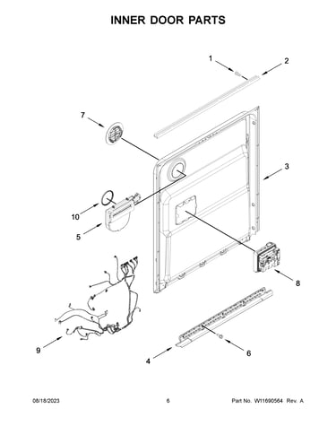 Inner door parts